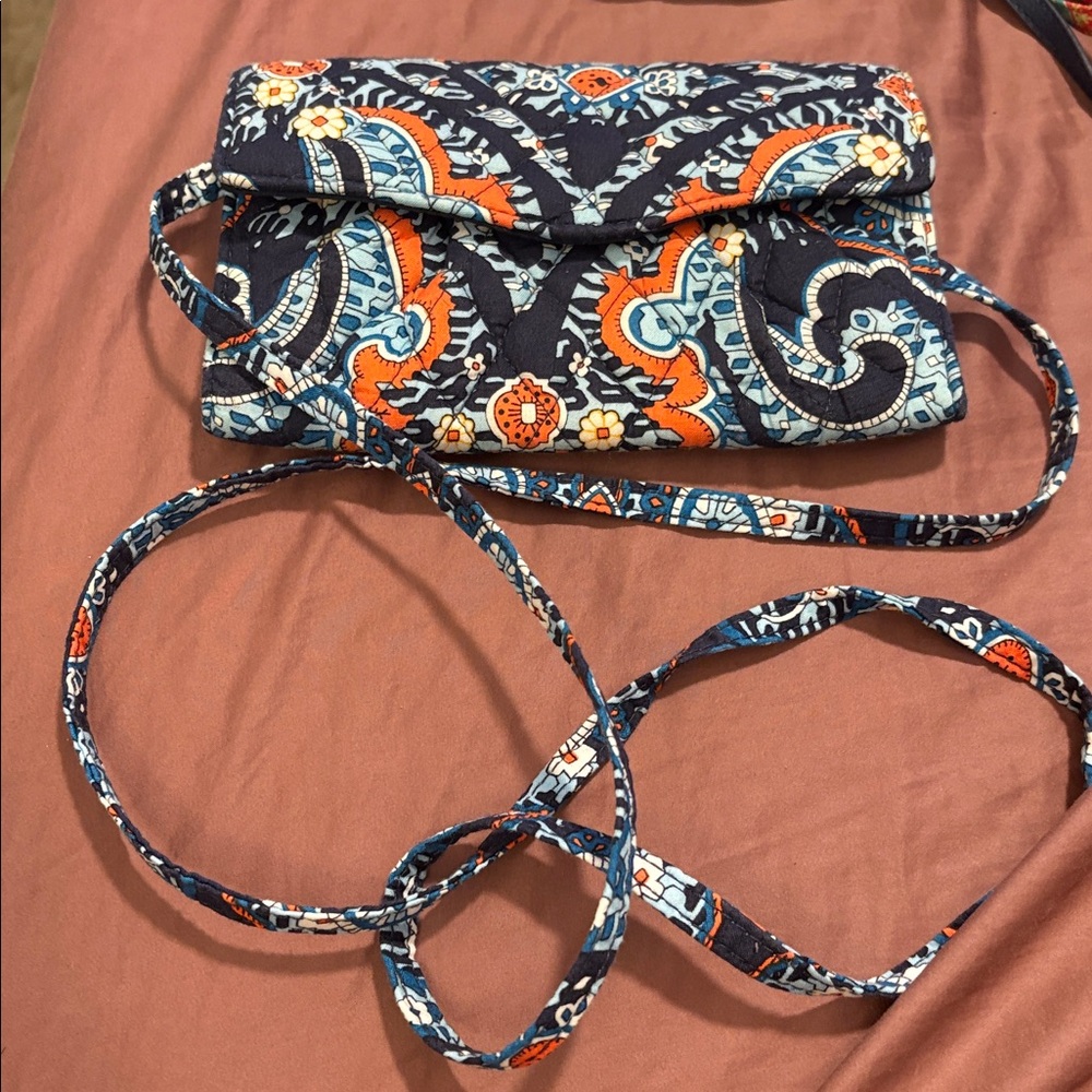 *Vera Bradley Blue and Orange Crossbody Bag